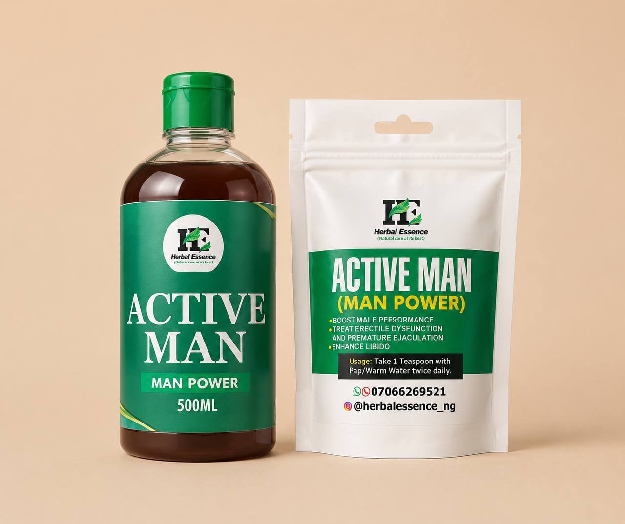 Active Man Tincture + Powder Set